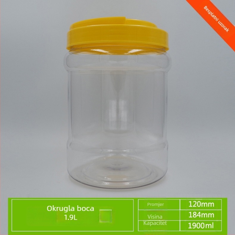 Plastična posuda za hranu kapaciteta 1,9 L s poklopcem, pogodna za slatkiše, orašaste plodove i grickalice
