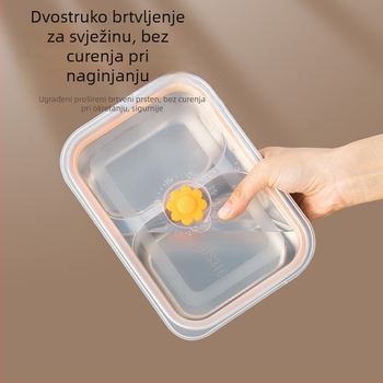 Posuda od nehrđajućeg čelika s poklopcem, kutija za hranu