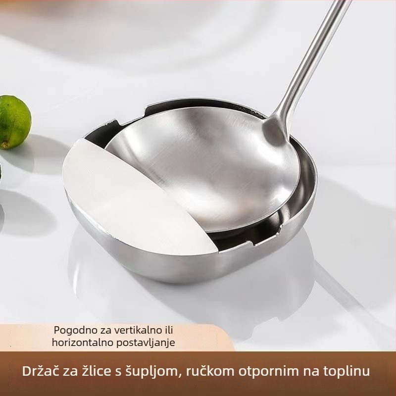 Vertikalni držač kuhinjskih alata od nehrđajućeg čelika 304 za špatule, lopatice, štapiće i žlice – kuhinjski stolni organizator