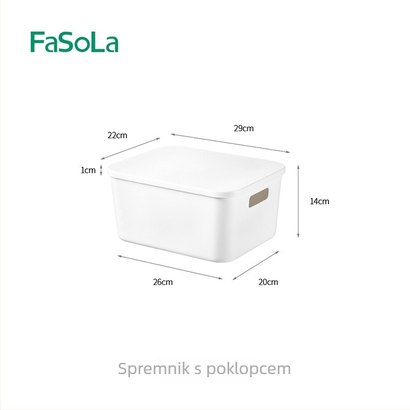 FaSoLa stolna kutija za pohranu s poklopcem, pravokutna kutija za kuhinju i dnevni boravak