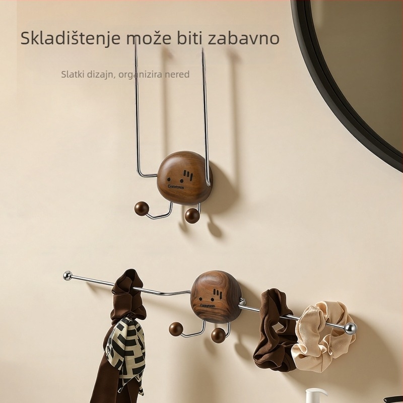 Zidni organizator dodataka za kosu od nehrđajućeg čelika, za ukosnice, gumice za kosu, trake i klipse