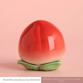 Kreativni keramički spremnik za čaj s dugovječnom breskvom, vodonepropusno zatvoren, mini spremnik za čaj, Kung Fu čajna set