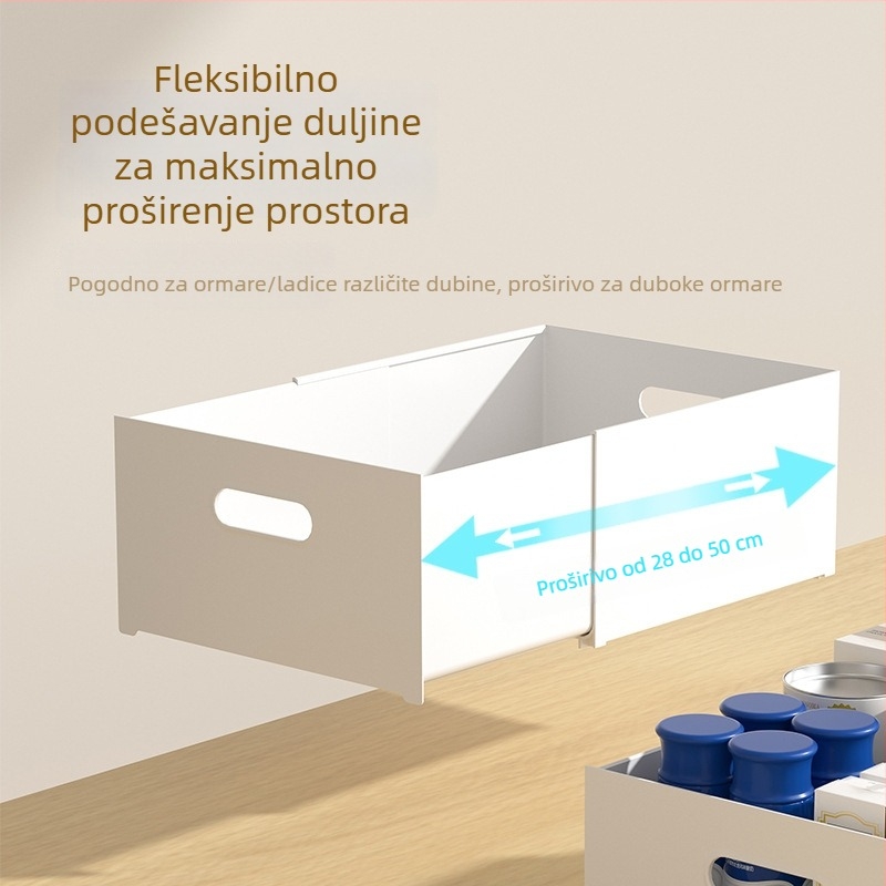 Kutija za organizaciju dokumenata u uredu s dubokim ormarićem, teleskopskim pretincima i stohovanim ladicama