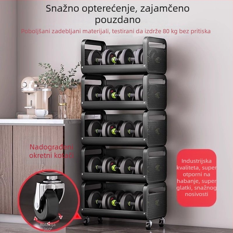 Kuhinjski stalak za voće i povrće, višeslojna mobilna kolica