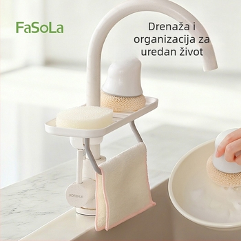 FaSoLa Odvodni Stalak za Kuhinjski Sudoper – Bez Bušenja Slivine, Prostor Za Krpe