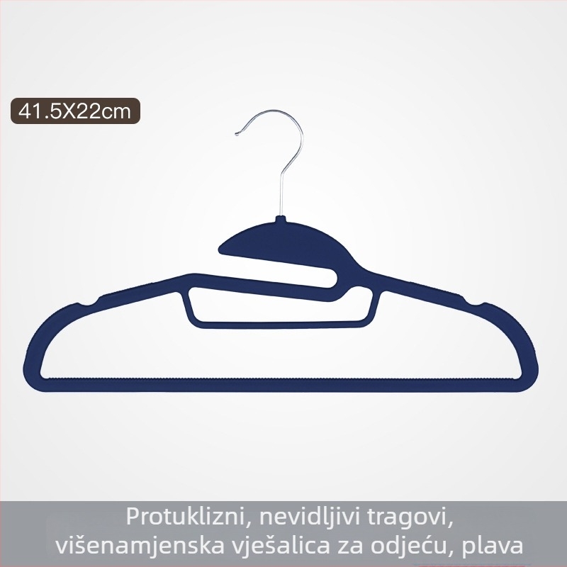 Vješalica za odjeću u obliku ribljeg otvora, višenamjenska, s gumom premazom, otporna na deformacije, bez tragova