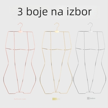 Protuklizna vješalica za kupaće kostime i donje rublje, debela metalna vješalica za bikini