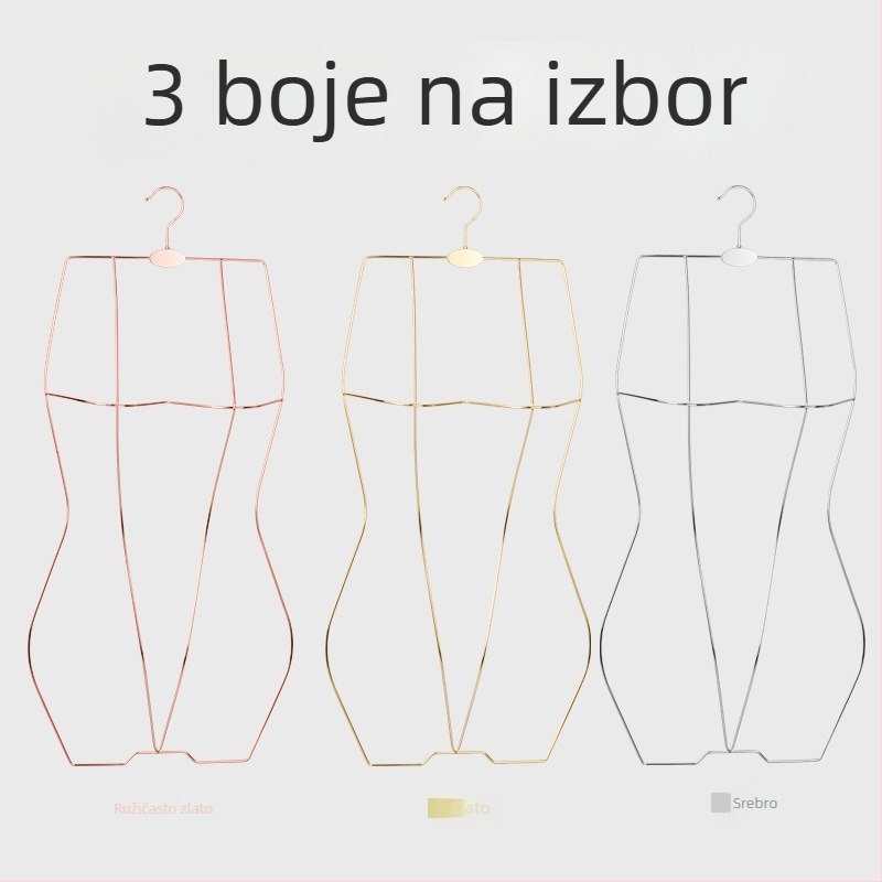 Protuklizna vješalica za kupaće kostime i donje rublje, debela metalna vješalica za bikini