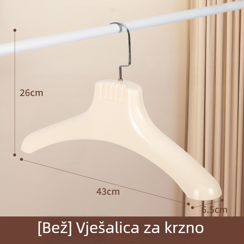 Vješalica za krzno za norkove kapute – široka ramena, bez tragova, unisex