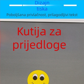 Velika zaključana višenamjenska kutija za pisma, prijedloge, prijave, izbore i donacije (A4 kutija za glasački listić)