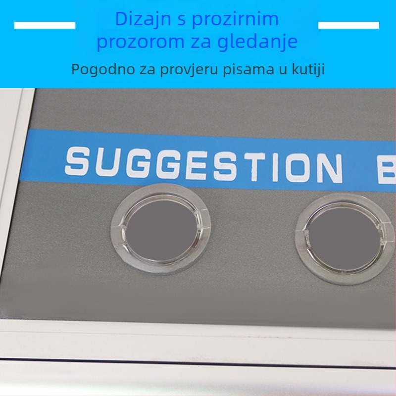 Velika zaključana višenamjenska kutija za pisma, prijedloge, prijave, izbore i donacije (A4 kutija za glasački listić)