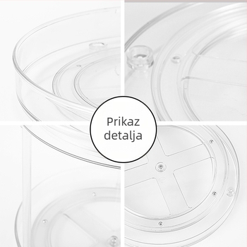 Dvoslojni okretni organizator za kuhinju i kozmetiku, PET materijal