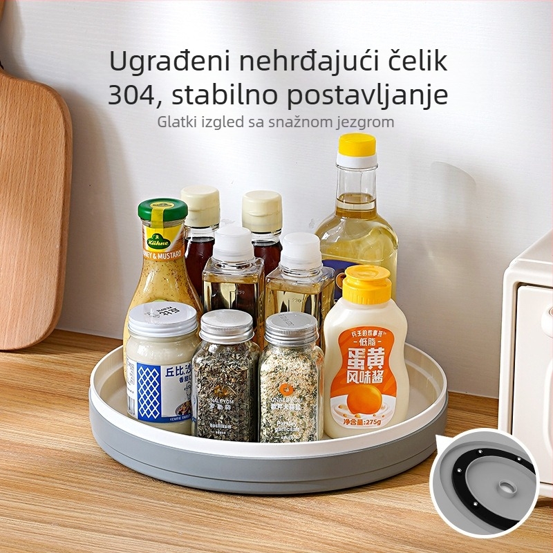 Rotirajući stolni organizator za kuhinju – višenamjenski držač začina i pribora