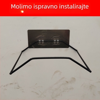 Zidni stalak za umivaonik bez bušenja s jakim ljepljivim kukama za kupaonicu i kuhinju
