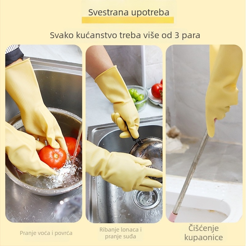 Cow Brand kuhinjske rukavice za pranje suđa, lateks rukavice, otporne na trošenje, izdržljive, za žene