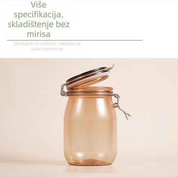 1000 ml ovalna boca za masku za lice tradicionalne kineske medicine, prozirna plastična posuda sa kopčom za zatvaranje
