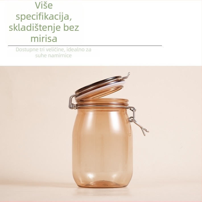 1000 ml ovalna boca za masku za lice tradicionalne kineske medicine, prozirna plastična posuda sa kopčom za zatvaranje