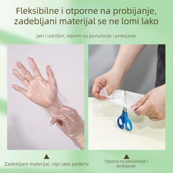 Jednokratne TPE rukavice u vrećici, elastične i pojačane, višestruke namjene za kućno i kuhinjsko čišćenje
