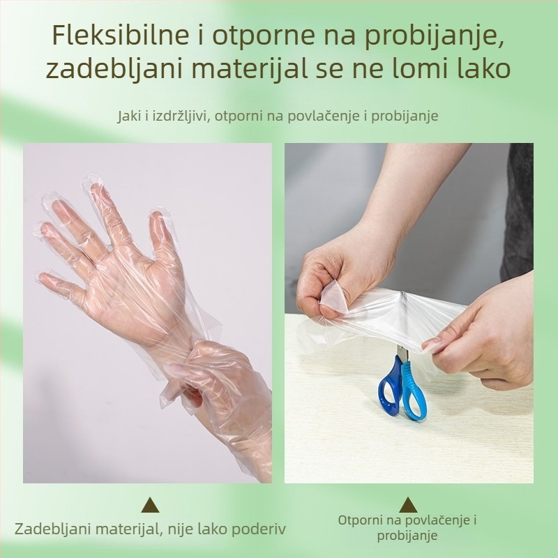 Jednokratne TPE rukavice u vrećici, elastične i pojačane, višestruke namjene za kućno i kuhinjsko čišćenje