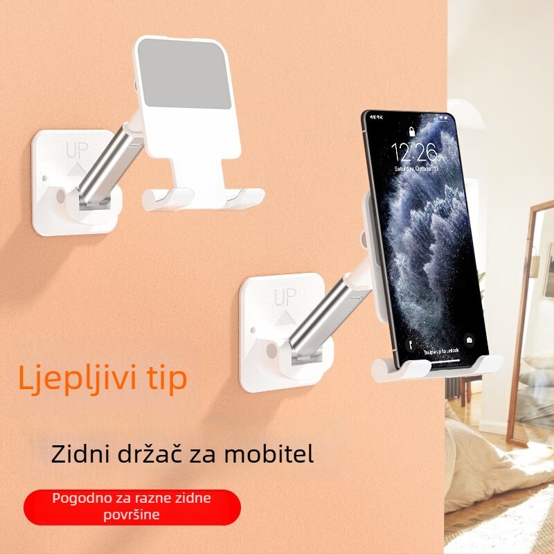 Sklopivi zidni držač za mobitel, teleskop, protiv vibracija, za kuhinju i kupaonicu