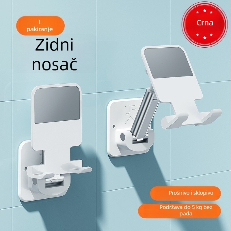 Sklopivi zidni držač za mobitel, teleskop, protiv vibracija, za kuhinju i kupaonicu