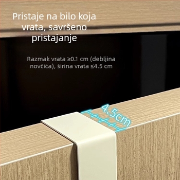 Kuka za vrata s ljepilnim držačem, nosivost 5 kg, bez bušenja, za kupaonicu i kuhinju