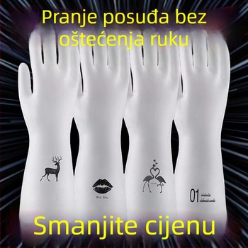Rukavice za pranje posuđa, duge i debele, otporne na habanje, vodootporne od PVC gume