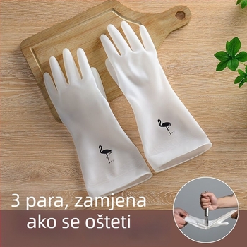 Rukavice za pranje posuđa, duge i debele, otporne na habanje, vodootporne od PVC gume