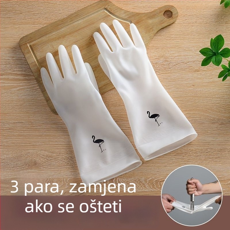 Rukavice za pranje posuđa, duge i debele, otporne na habanje, vodootporne od PVC gume