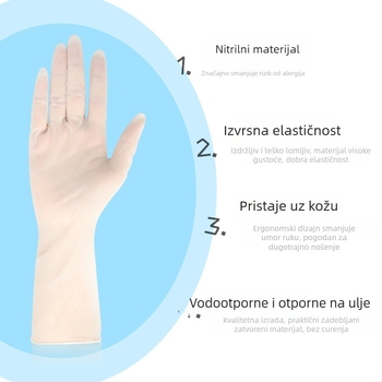 Tuofeng jednokratne nitril rukavice, pojačane, izdržljive, vodootporne, za pranje suđa u kućanstvu, prehrambene kvalitete, protuklizne