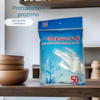 Jednokratne ultra debeli rukavice od prozirnog CPE filma za catering, ljepotu, friziranje i kućnu uporabu