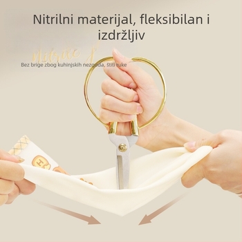 Nitril zaštitne rukavice za kuhinju, vodootporne i izdržljive, 32 cm dugačke, za kuhanje, pranje posuđa i čišćenje