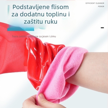 Meiya pamukaste rukavice, debele, s veluru podstavkom, dužine 35/40/45 cm, za kućanske poslove - pranje suđa, pranje odjeće i čišćenje podova; vodootporne i protuklizne