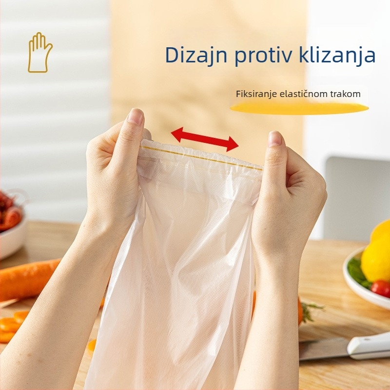 Dugačke jednokratne rukavice, deblje, prozirne, protuklizne, za catering i rukovanje hranom, pranje posuđa i rublje, izdržljive zimi