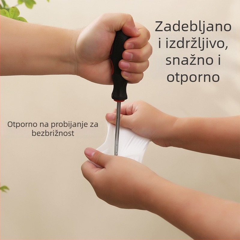 Jednokratne PVC rukavice, hrane kvalitete, pojačane, za pranje suđa, kućno čišćenje i kuhanje, izdržljive, vodootporne, protuklizne; veličine S, M, L