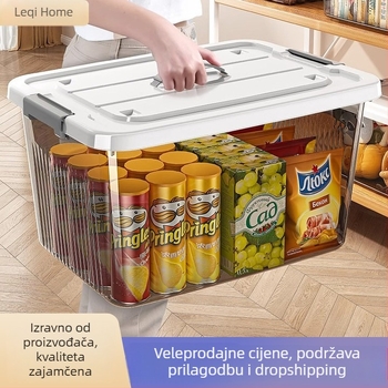Kutija za kućno skladištenje velike kapacitete, prašini otporna za grickalice i napitke, višenamjenska debela kutija za odlaganje