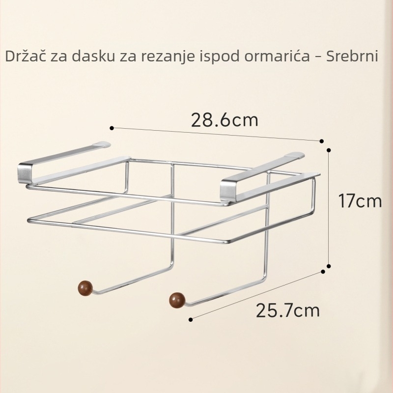 Držač dasaka za rezanje i poklopce ispod kuhinjskog ormarića, višenamjenski zidni organizator kuhinje