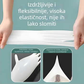 Jednokratne rukavice od lateksa, debele i izdržljive, za catering, rukovanje hranom, kućanske poslove i pranje suđa