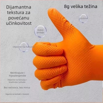 Nitrilne rukavice s dijamantnim uzorkom i ribljim ljuskastim uzorkom, visoka elastičnost, vodootporne kućanske rukavice, otporne na kiseline i lužine, otporne na habanje