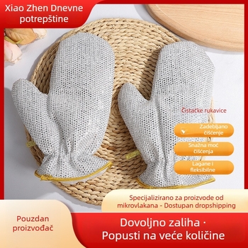 Dvostranske rukavice za pranje posuđa od bambusovih vlakana, vodootporne, otporne na masnoće, kuhinjsko čišćenje