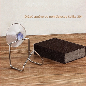 Držač za sunđer od nehrđajućeg čelika 304, zidni, bez bušenja, kuhinjska pohrana