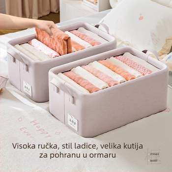 Kutija za pohranu s ladicom za čarape i odjeću, velikog kapaciteta, organizator spavaće sobe