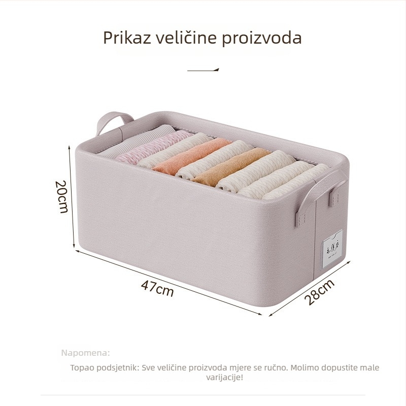 Kutija za pohranu s ladicom za čarape i odjeću, velikog kapaciteta, organizator spavaće sobe