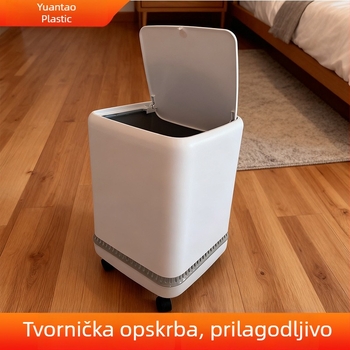 Kućni smećar s kotačićima, 2025 novi model, luksuzan visokokvalitetni dizajn za dnevni boravak i kupaonicu, s poklopcem, velik kapacitet