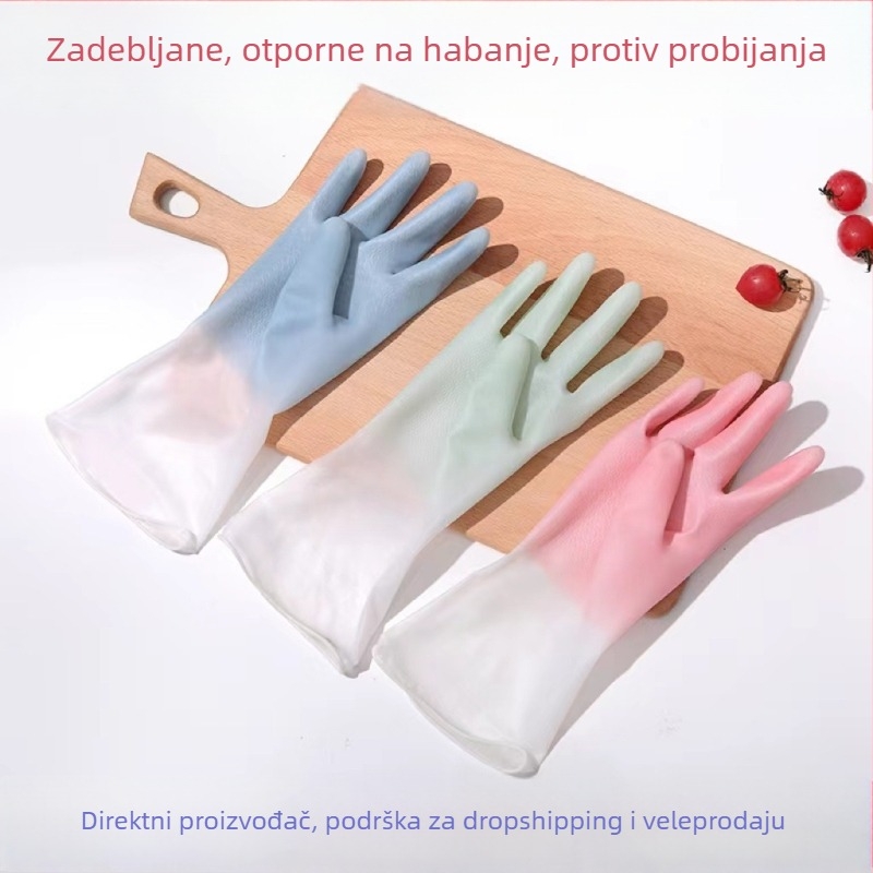 Dvobojne vodootporne PVC rukavice za pranje posuđa, kućno čišćenje i svakodnevne poslove