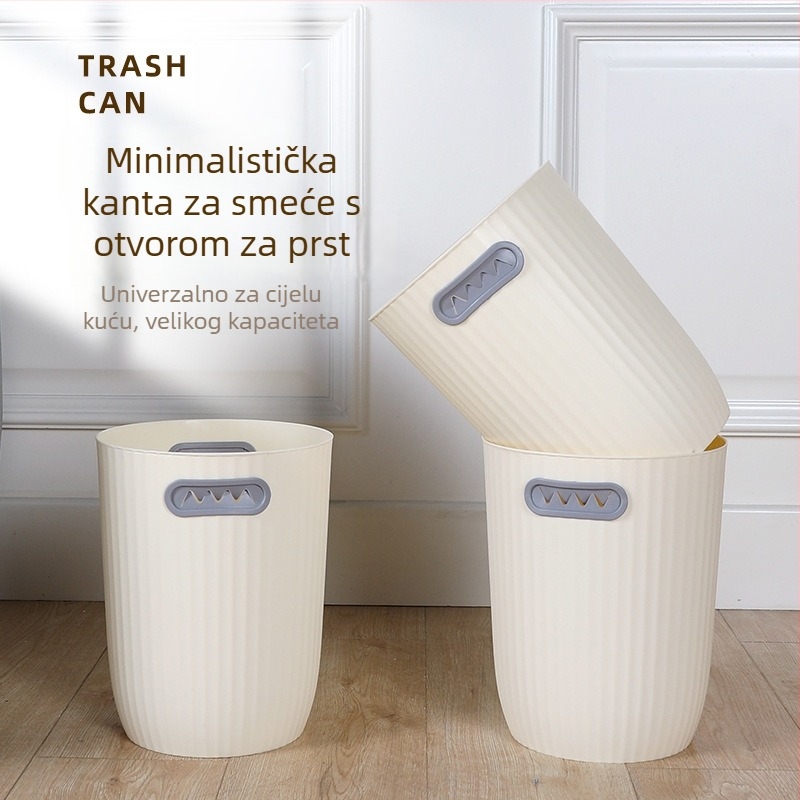 Minimalistička plastična kanta za otpad za dom – 7 L, pogodna za kuhinju, dnevni boravak, spavaću sobu i kupaonicu, velik kapacitet, kreativan dizajn