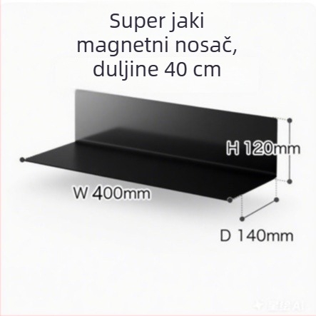 Magnetska zidna polica za hladnjak, 40 cm, ultra uska, višeslojna, magnetsko pričvršćivanje