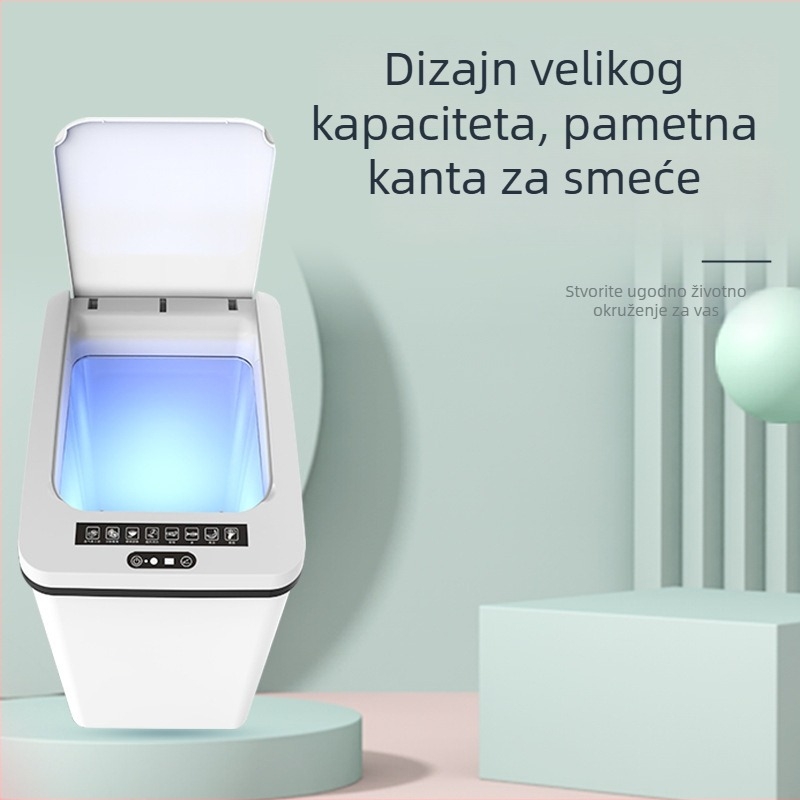 Kuhinjski koš sa senzorom, četvrtast, 35 L, s poklopcem
