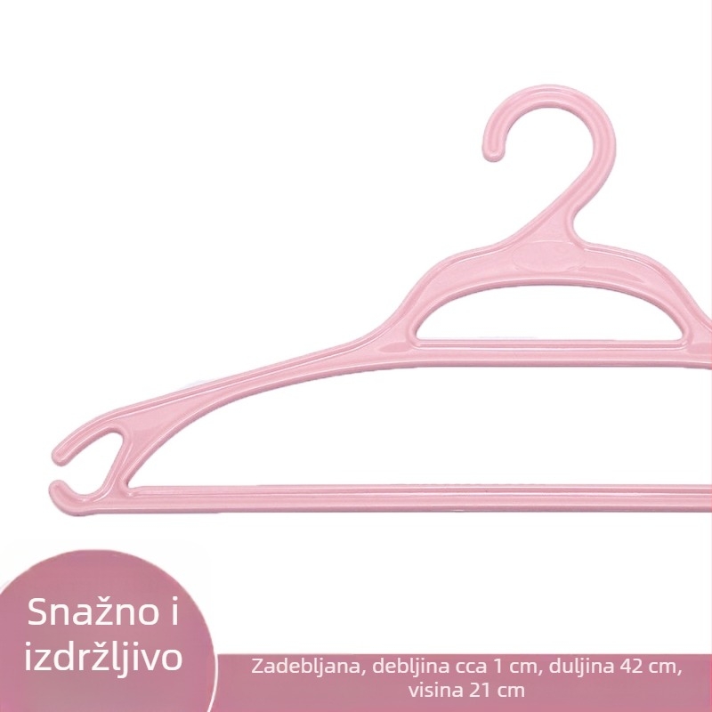 Peonija plastična vješalica za odjeću, bezšivna, debela, protuklizna, za kućnu upotrebu, odrasla veličina