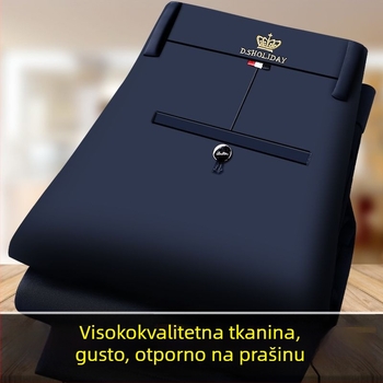 Muške hlače za proljeće i jesen, visoka elastičnost, bez glađenja, ravni kroj, opuštenog stila, poslovno-udobne hlače
